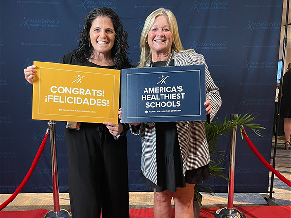 Kim White, of Leila G Davis Elementary and Dina Wright of Curlew Creek Elementary visited Washington DC for the Healthy School Summit.